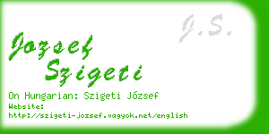 jozsef szigeti business card